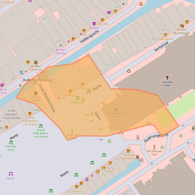 Kaart van postcodegebied 2611GW.