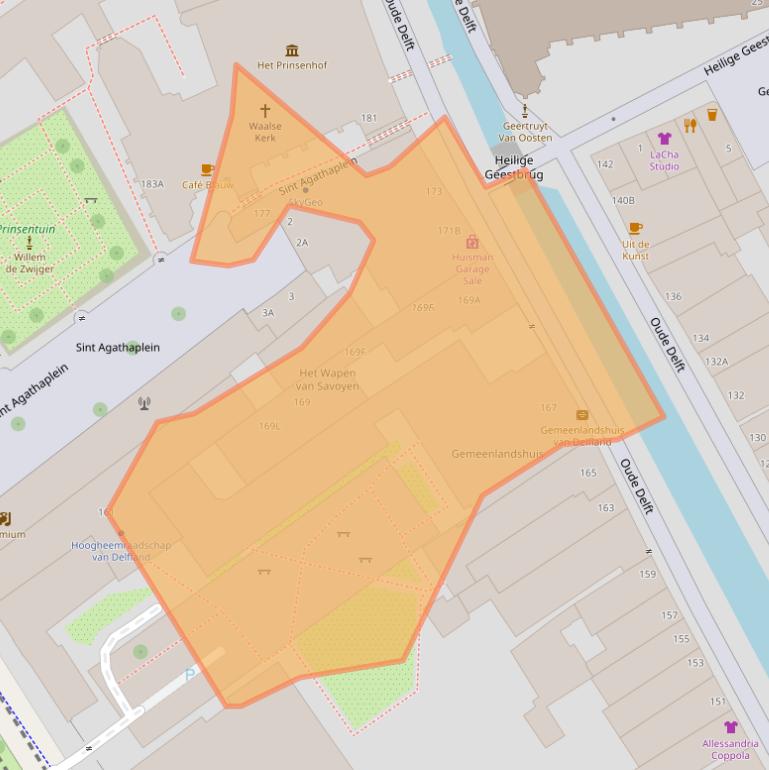 Kaart van postcodegebied 2611HB.