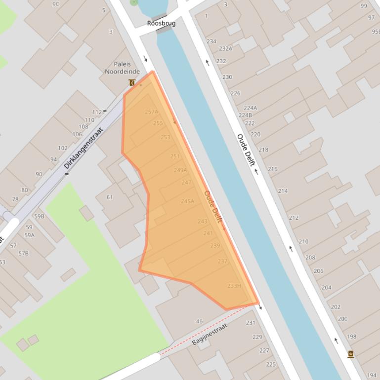 Kaart van postcodegebied 2611HE.