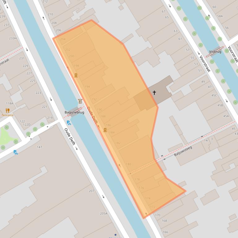 Kaart van postcodegebied 2611HH.