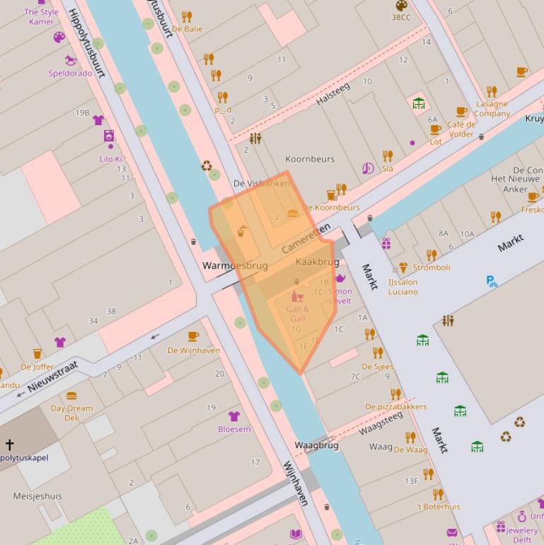 Kaart van postcodegebied 2611HL.