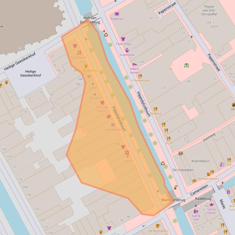 Kaart van postcodegebied 2611HM.