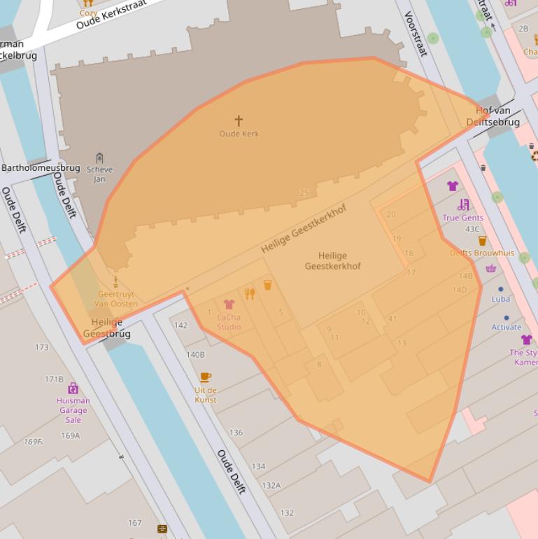 Kaart van postcodegebied 2611HP.