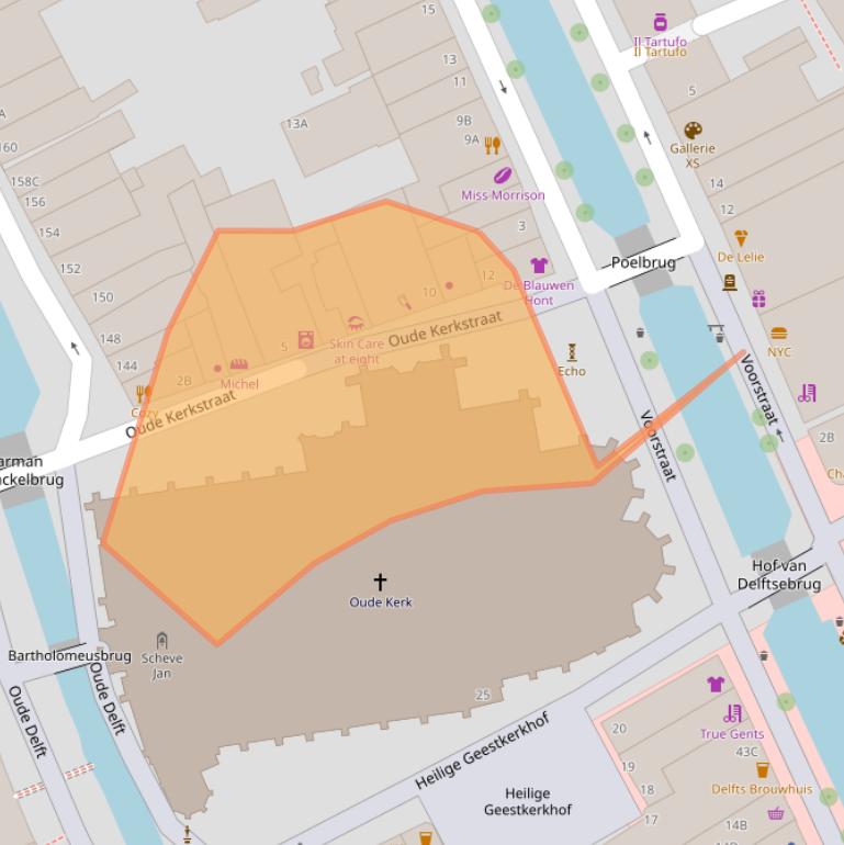 Kaart van postcodegebied 2611HT.