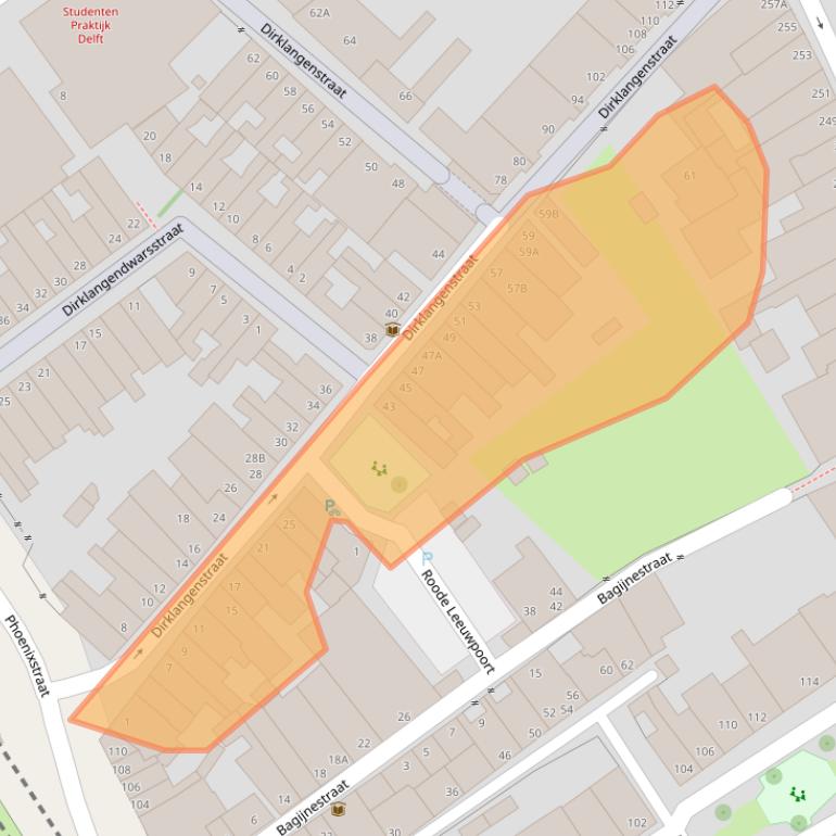 Kaart van postcodegebied 2611HV.