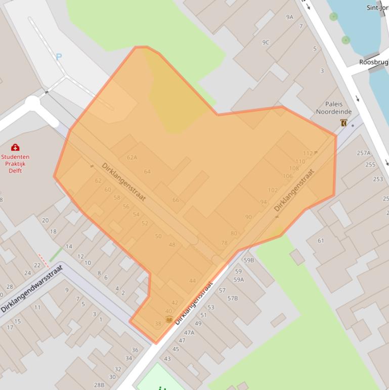 Kaart van postcodegebied 2611HX.