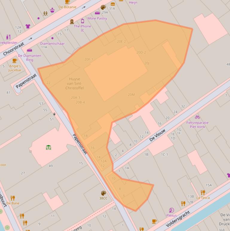 Kaart van postcodegebied 2611JC.