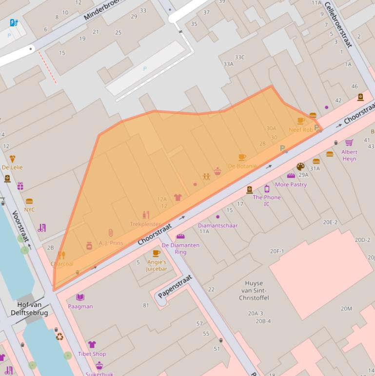 Kaart van postcodegebied 2611JG.