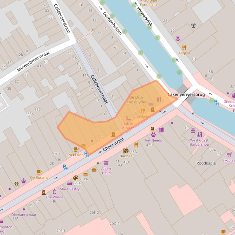 Kaart van postcodegebied 2611JH.