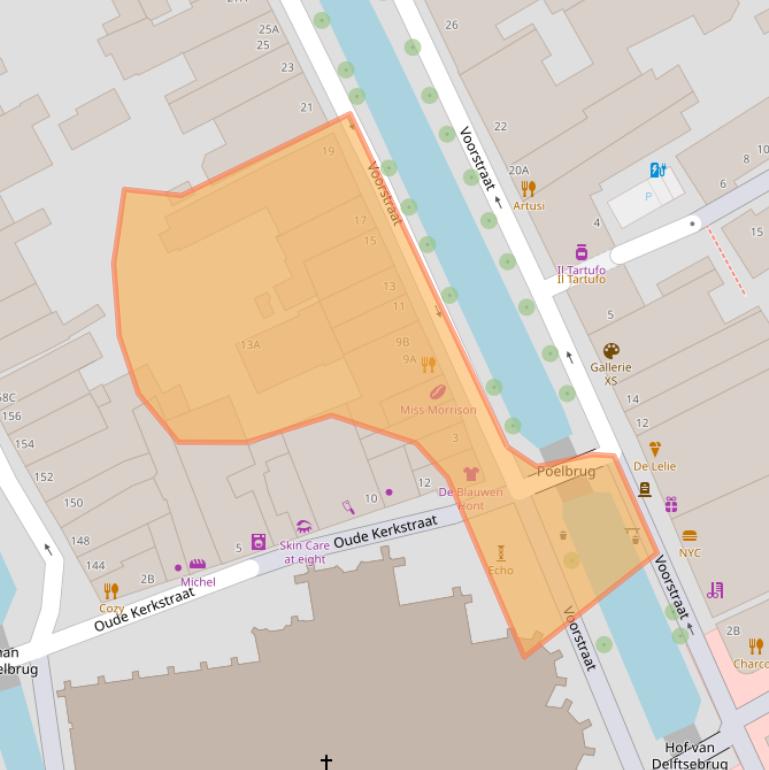 Kaart van postcodegebied 2611JJ.