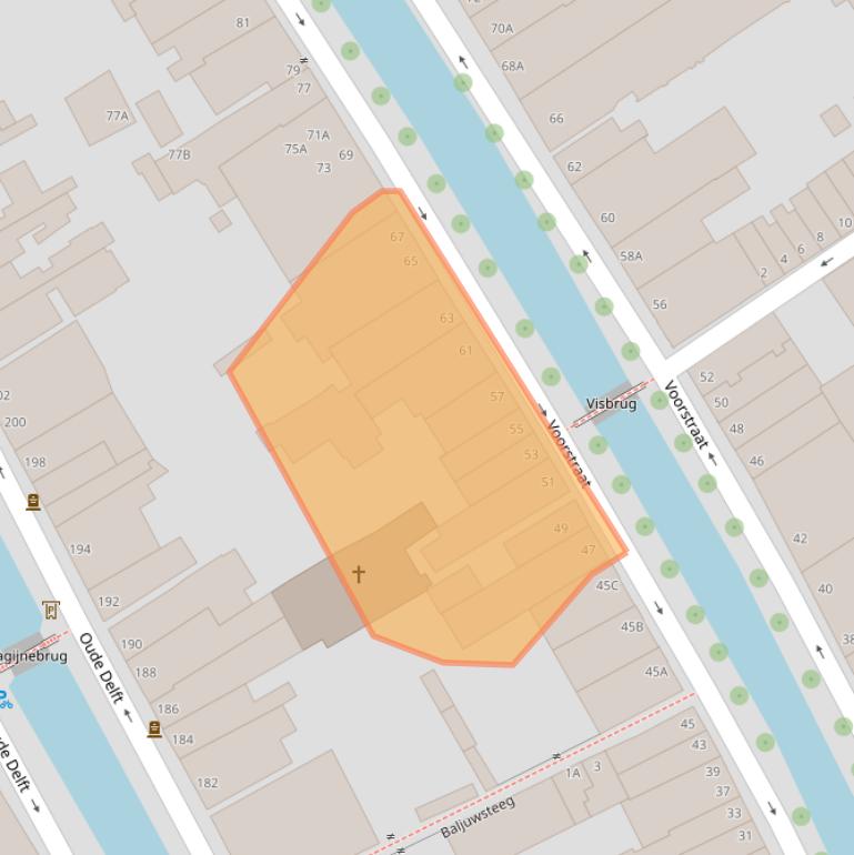 Kaart van postcodegebied 2611JL.