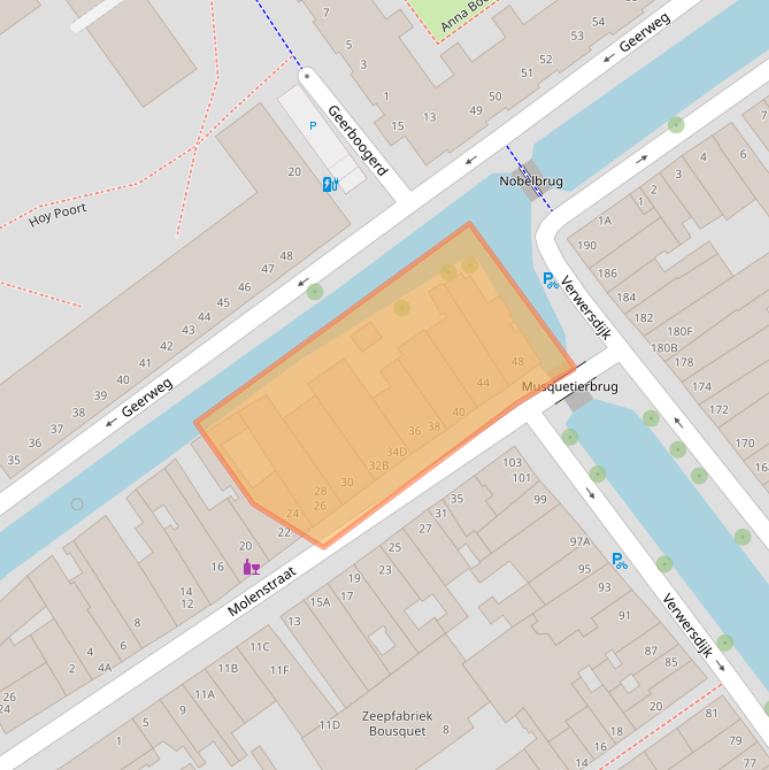 Kaart van postcodegebied 2611KB.