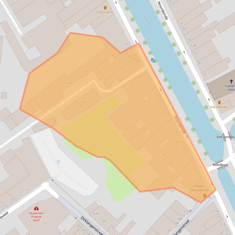 Kaart van postcodegebied 2611KE.