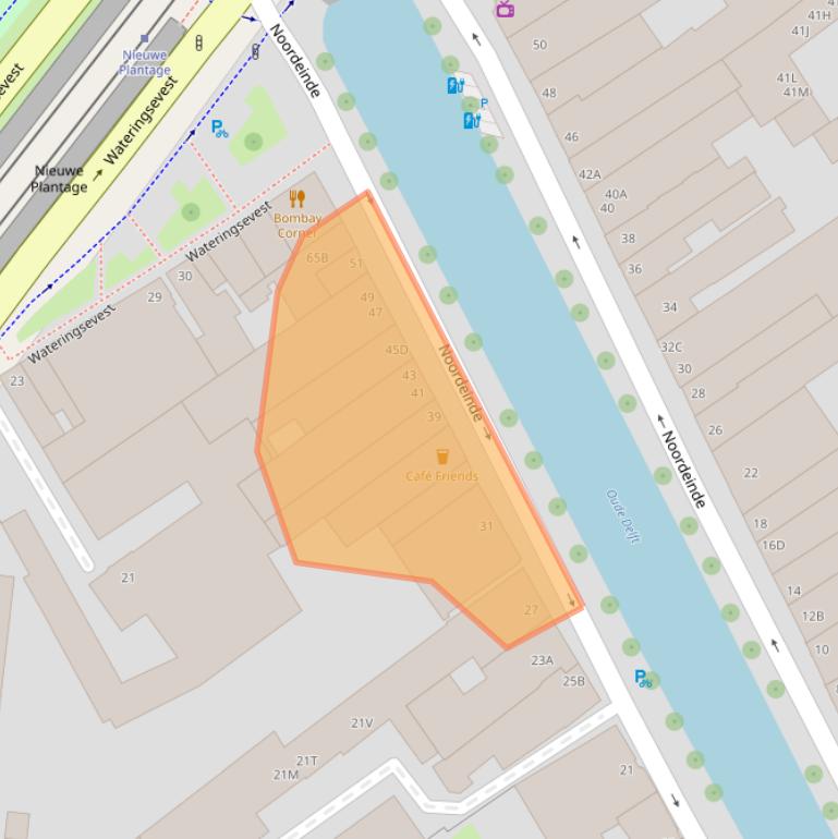 Kaart van postcodegebied 2611KG.