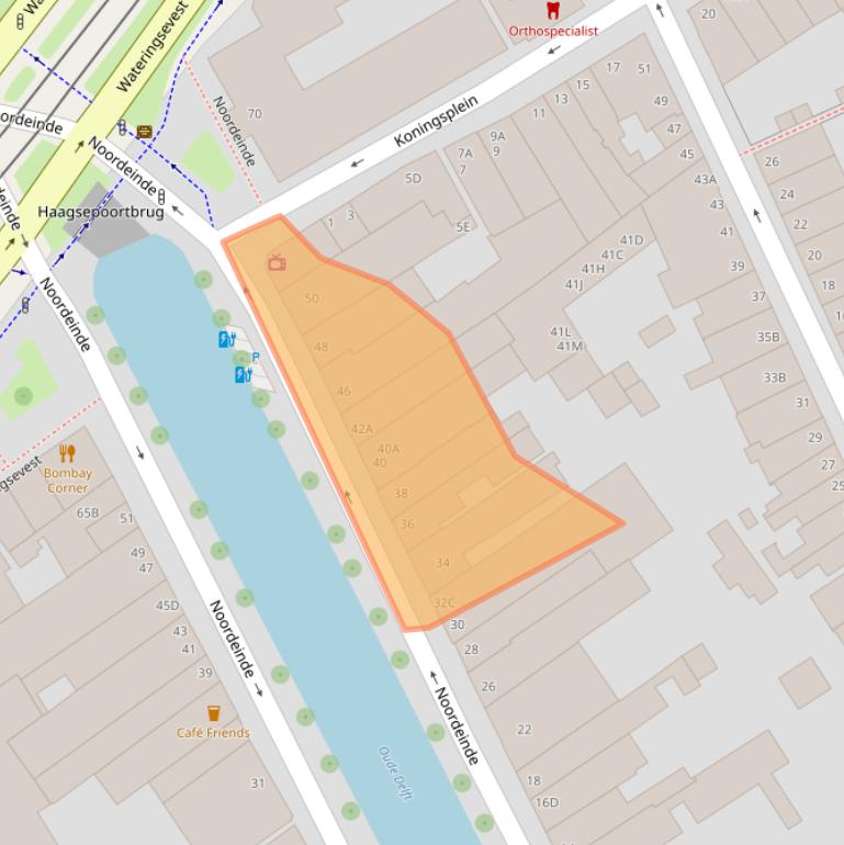 Kaart van postcodegebied 2611KJ.