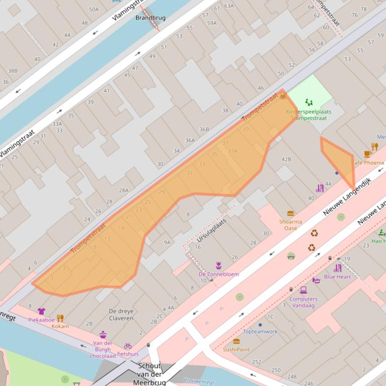 Kaart van postcodegebied 2611KL.