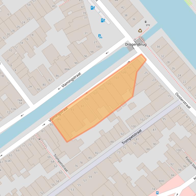 Kaart van postcodegebied 2611KV.