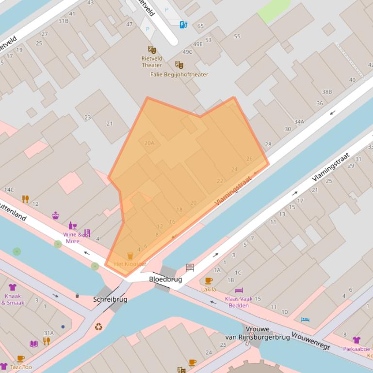 Kaart van postcodegebied 2611KW.