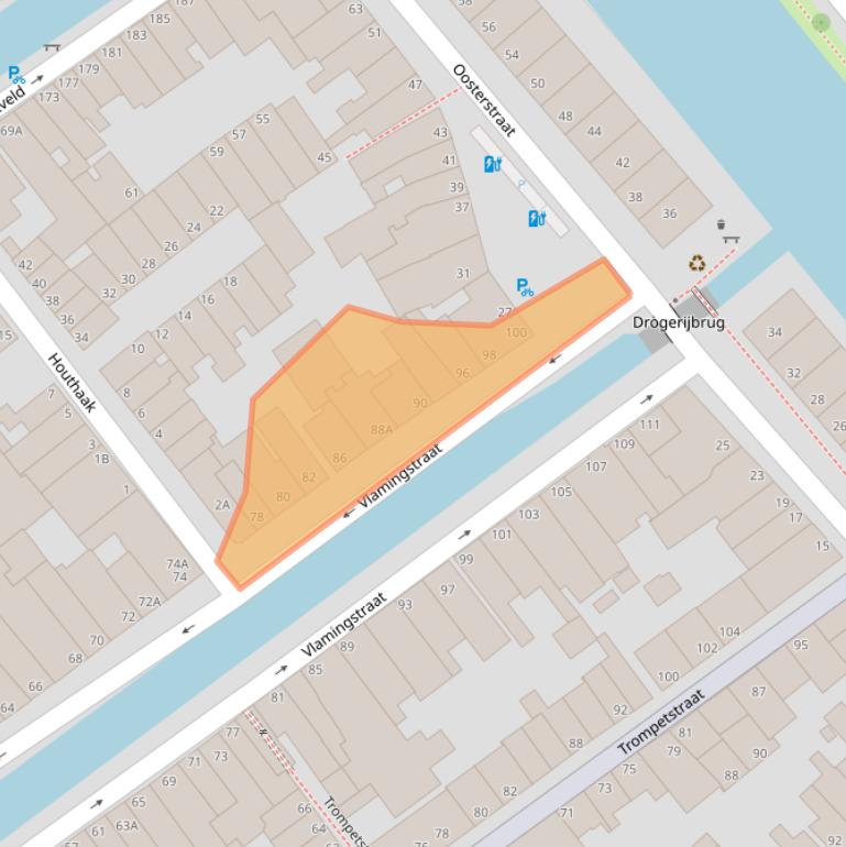 Kaart van postcodegebied 2611LA.