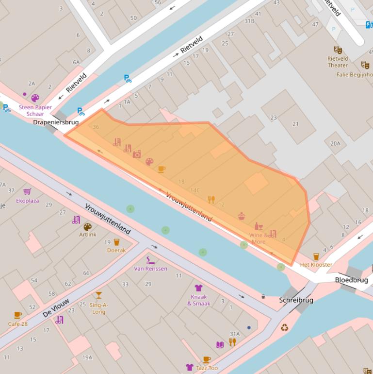 Kaart van postcodegebied 2611LC.