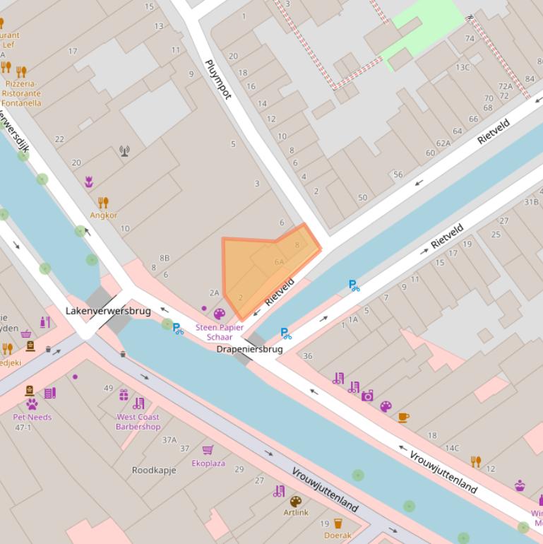 Kaart van postcodegebied 2611LL.