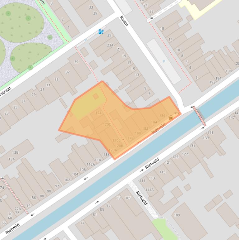 Kaart van postcodegebied 2611LP.