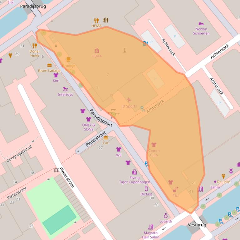 Kaart van postcodegebied 2611MA.