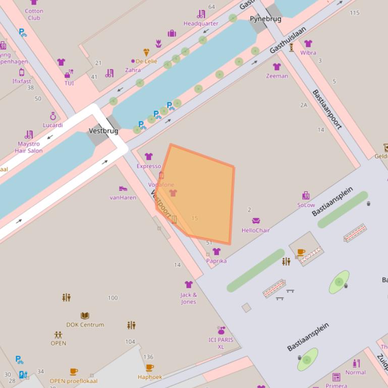 Kaart van postcodegebied 2611ME.