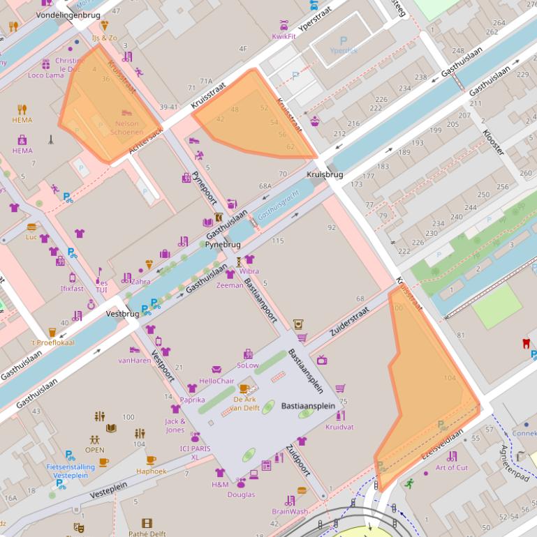 Kaart van postcodegebied 2611MJ.