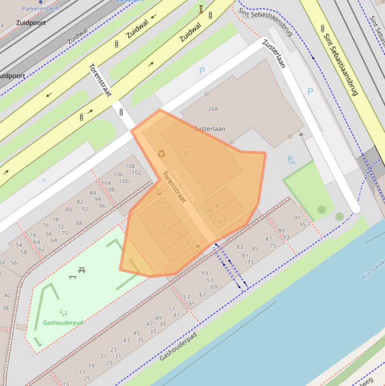 Kaart van postcodegebied 2611MK.