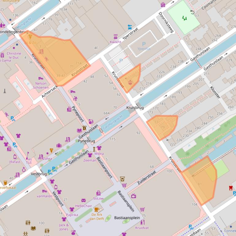 Kaart van postcodegebied 2611ML.