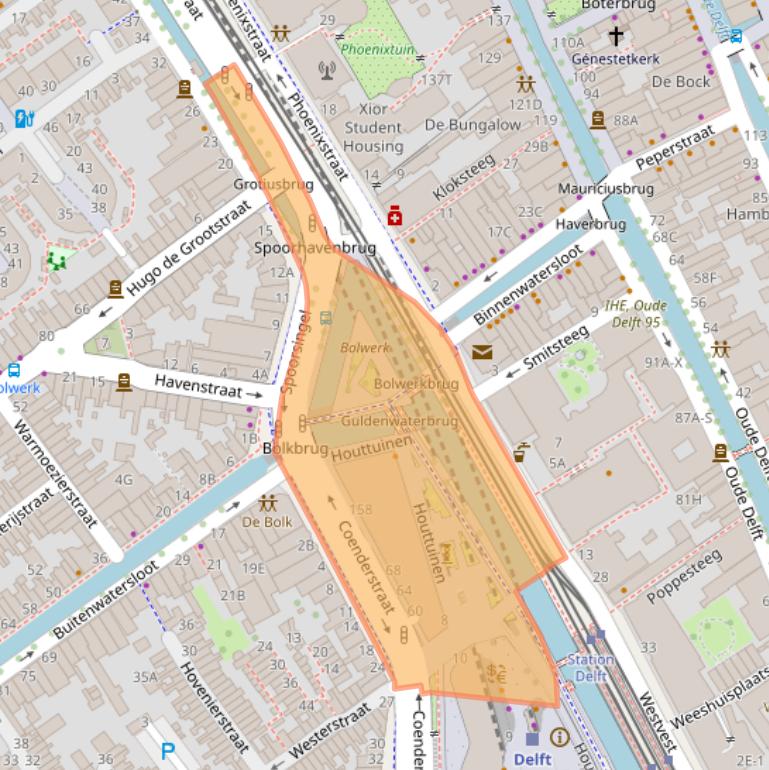 Kaart van postcodegebied 2611MM.