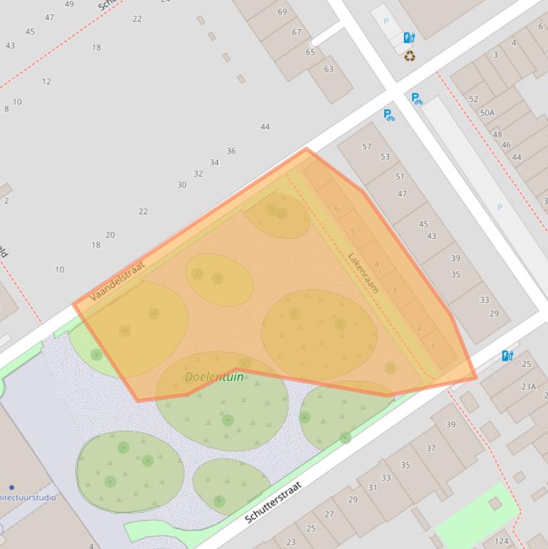 Kaart van postcodegebied 2611MR.