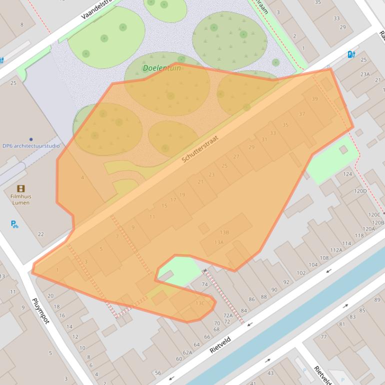 Kaart van postcodegebied 2611MX.