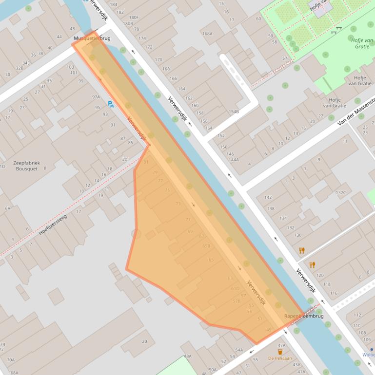 Kaart van postcodegebied 2611NE.