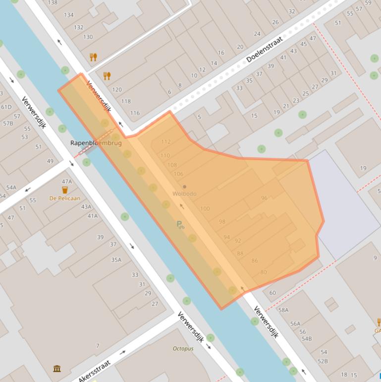 Kaart van postcodegebied 2611NK.