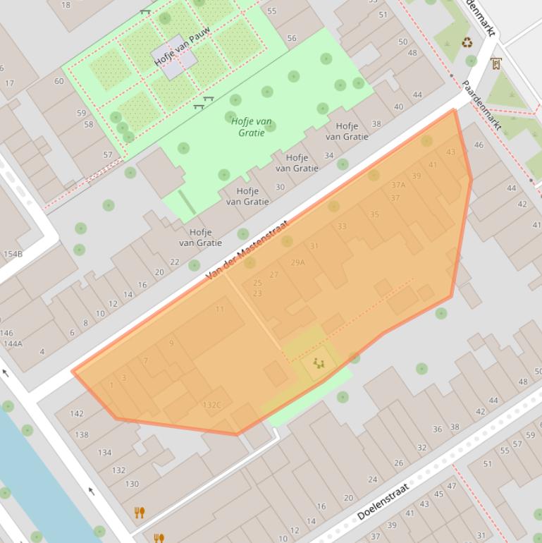 Kaart van postcodegebied 2611NX.