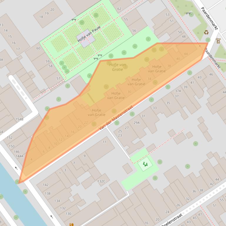 Kaart van postcodegebied 2611NZ.