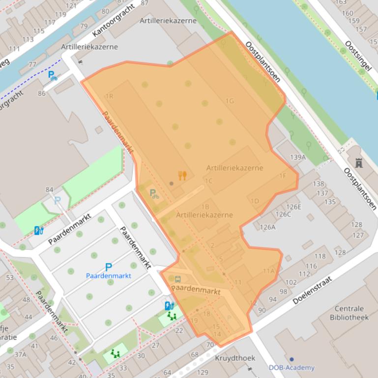 Kaart van postcodegebied 2611PA.