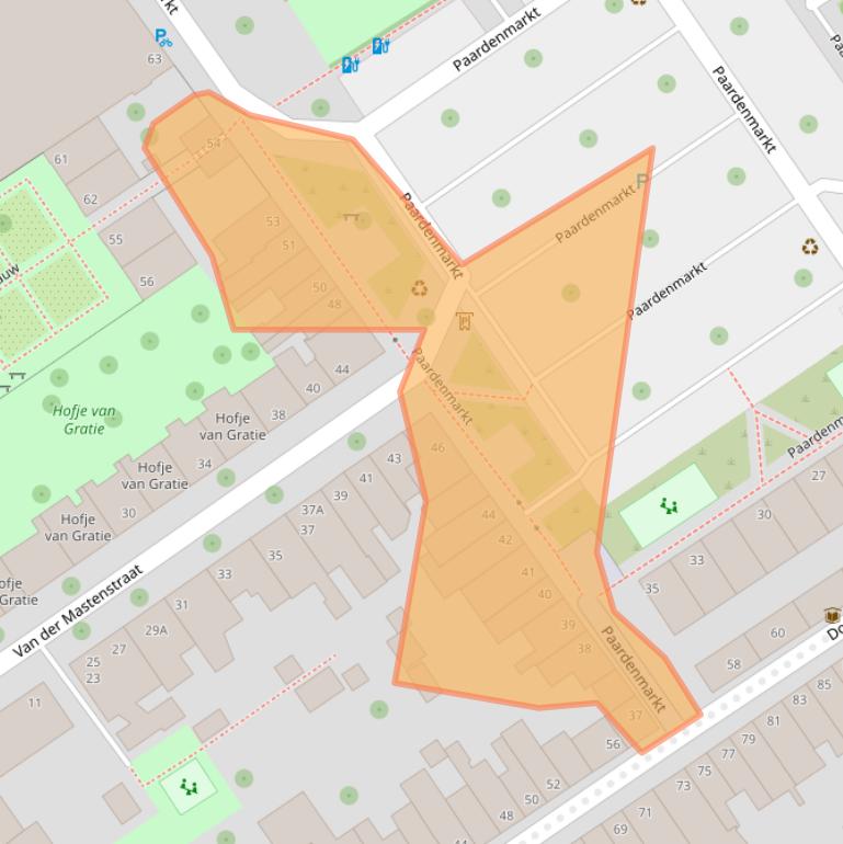 Kaart van postcodegebied 2611PC.