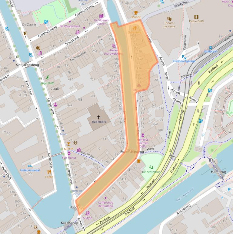 Kaart van postcodegebied 2611PN.