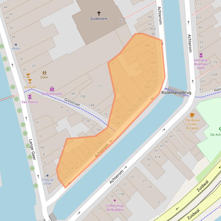 Kaart van postcodegebied 2611PP.