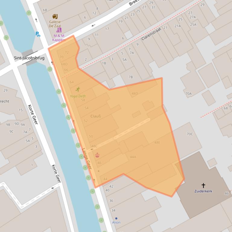 Kaart van postcodegebied 2611PW.