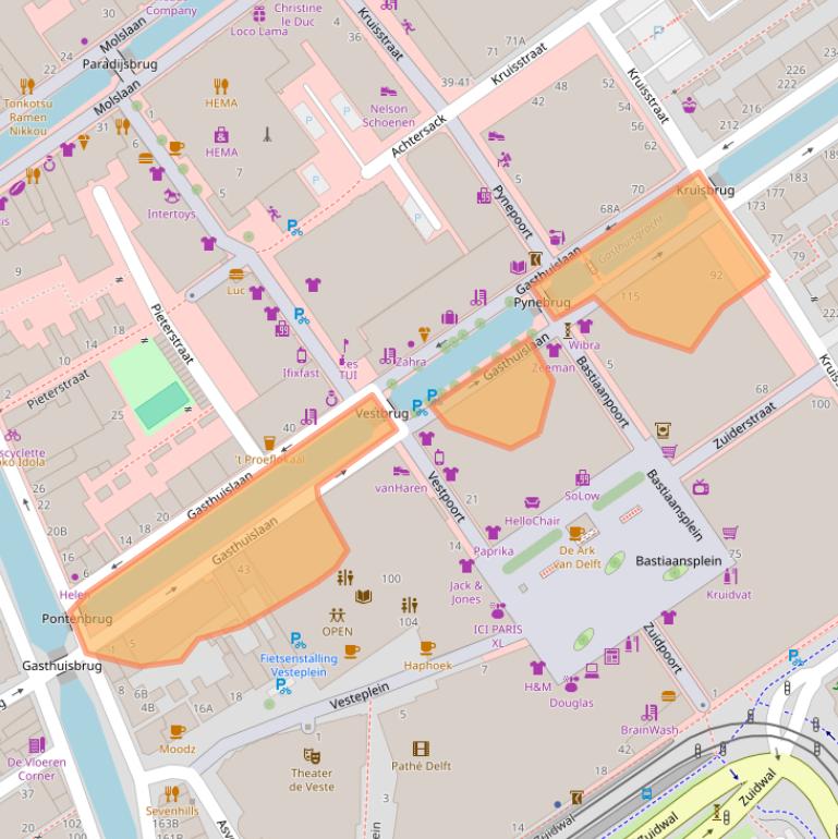 Kaart van postcodegebied 2611PX.