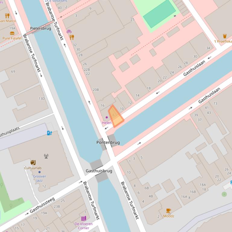 Kaart van postcodegebied 2611RA.