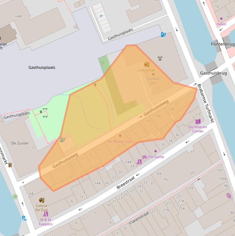 Kaart van postcodegebied 2611RH.