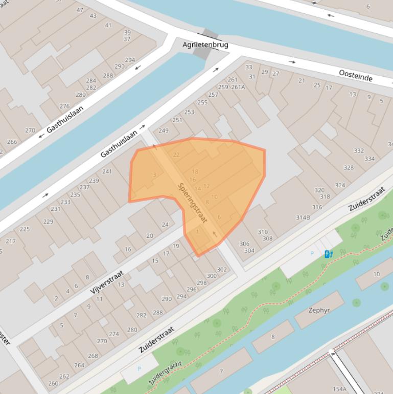 Kaart van postcodegebied 2611SC.