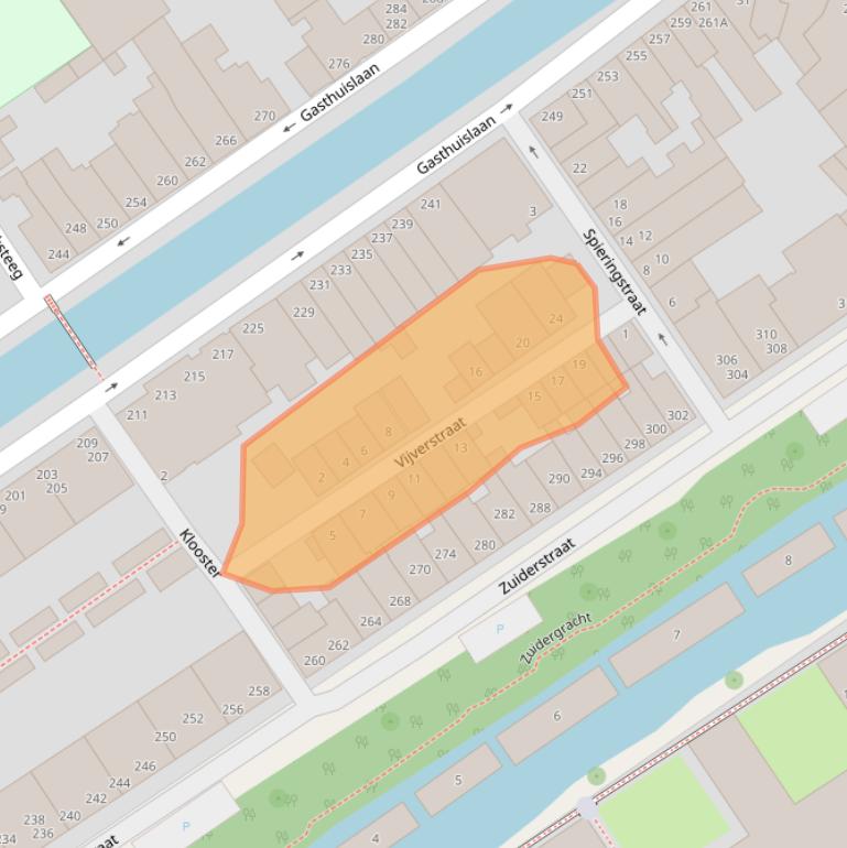 Kaart van postcodegebied 2611SE.