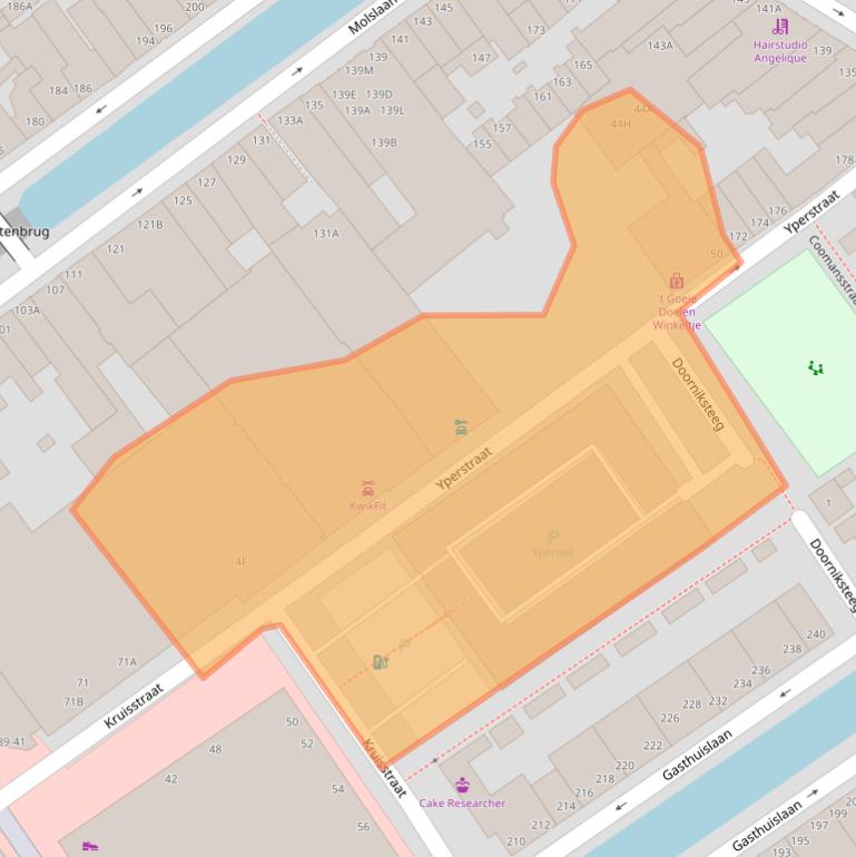Kaart van postcodegebied 2611SH.