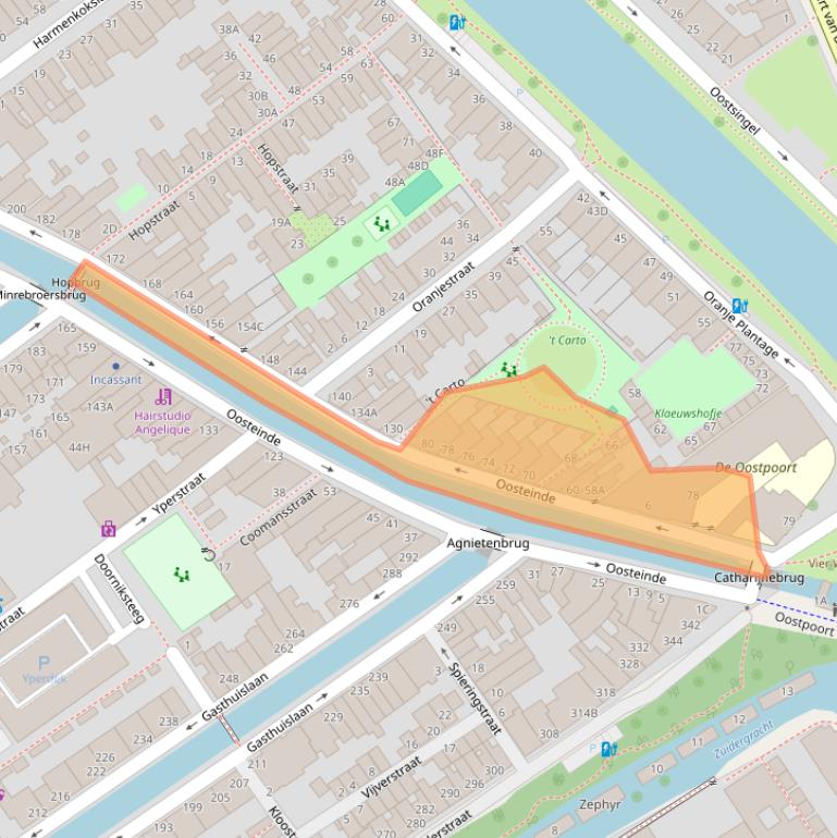 Kaart van postcodegebied 2611SN.